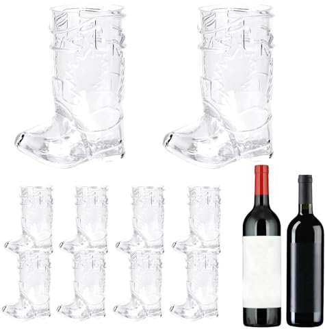 Vasos para botas de , vasos transparentes reutilizables, vasos de botas de cerveza, juego de vasos de compacto, regalos de fiesta de para fiestas, rodeos, bodas