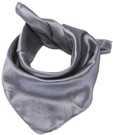 1 Stück 50x50cm Damen Seidenschal,Kleines Quadratischer Halstuch Einfarbiger Weicher Seidentuch,Satin Seidentuch Stola Seidenkopftuch Vintage Schal Elegante Silk Scarf Geschenk für Frauen,Grün