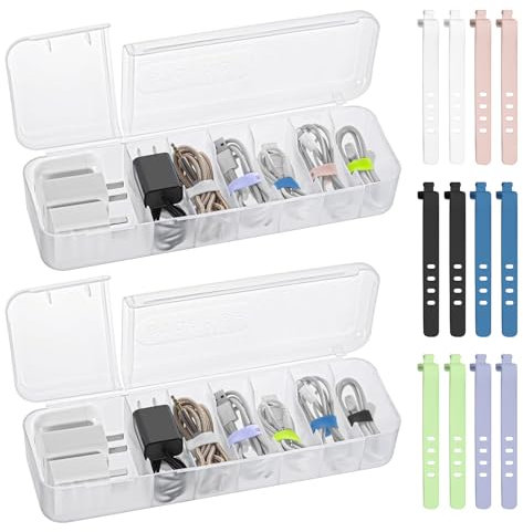 Scatola Porta Cavi – Organizer Cavi Pratico per la Protezione e l'Organizzazione dei Cavi di Ricarica e Avvolgimento Efficiente