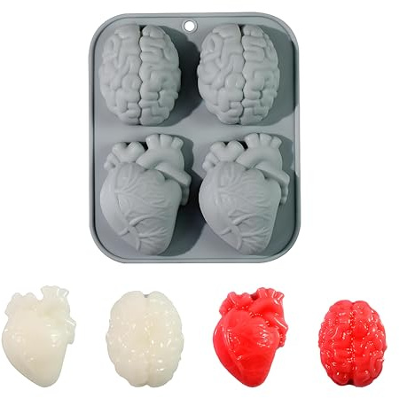 Moules à Glaçons 3D en Silicone en Forme de Tête de Mort, Réutilisables sans BPA pour Verres à Gin, Whisky, Scotch, Cocktail et Liqueur
