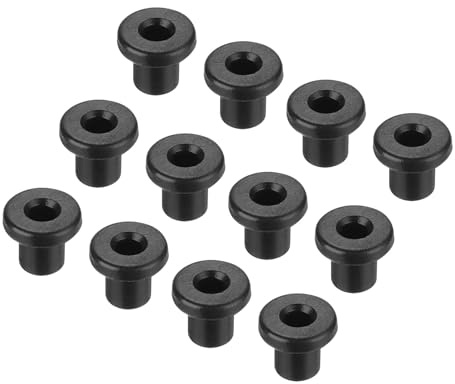 sourcing map 15Pcs t Shape Rubber Grommet Mount Dia 4mm ID 3mm H 6mm Black Seal Protection Cable Grommets Flexible for Cable Pipe