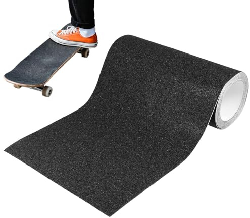 SINJEUN Ruban adhésif antidérapant - 25 cm x 5 m - Noir - Pour escaliers, marches