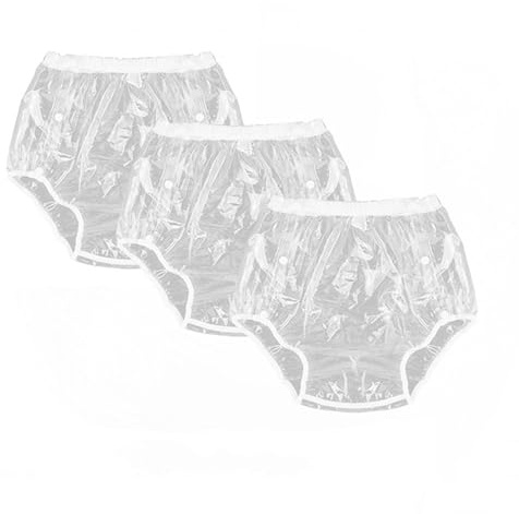 Culottes imperméables for incontinence, culottes en plastique, protection anti-fuites for adultes, surcouche lavable(Transparent,X-Large)