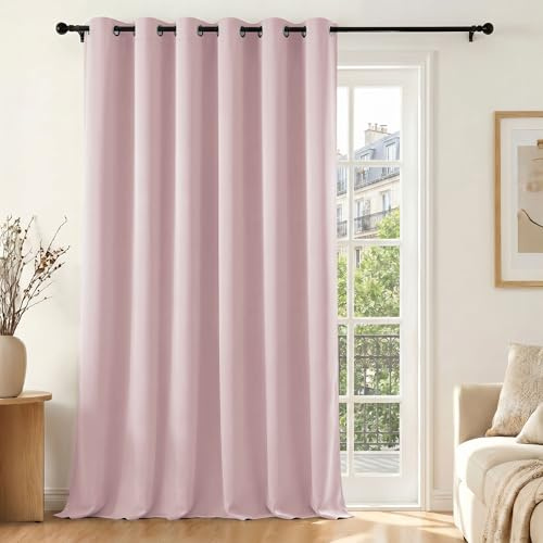 Deconovo Verdunklungsvorhänge mit Ösen UV-Schutz Deko Vorhang Lotosrosa | 1 Stück, H210 x B200 cm, Blickdichte Gardinen, Thermovorhang Hitzeschutz, Ösenschal, Sichtschutz, Blackout Curtains,UV-Schutz