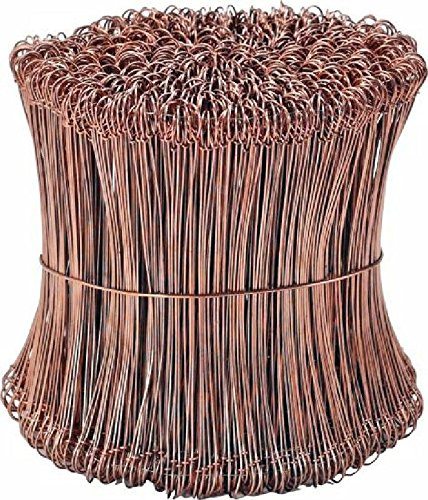 Triuso Doppel,Betonbindedraht 1,0x120 mm,verkupfert, Bund 1000 Stück für Drillapparat Rödeldraht Betonbindedraht