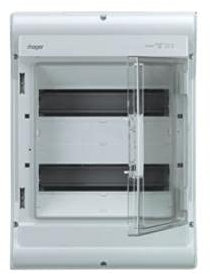 Hager VE218G - Vector IP65 PARETE 2X18 Mod Porta TRASP.
