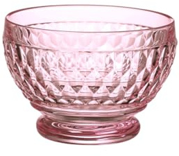 Villeroy und Boch Boston Coloured Dessertschale, 430 ml, Kristallglas, Klar/Pink