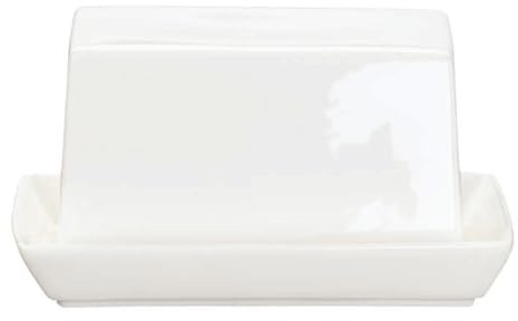 ASA 1984013 Butterdose, Porzellan, Weiß, 15.7 x 12.8 x 8 cm