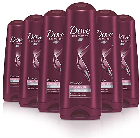 Dove Pro Age Hydrating and Moisturising Conditioner for Men and Women, Professional Deep Cleansing for All Hair Types and Colours, Bulk Pack (6 x 200 ml (Pack of 6))