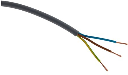 Zenitech - Câble d'alimentation électrique H05VV-F 3G1,5mm² gris - 10m