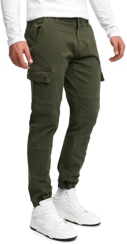 Indicode Hommes August Cargo Pants | Pantalon Cargo en Coton avec 6 Poches
