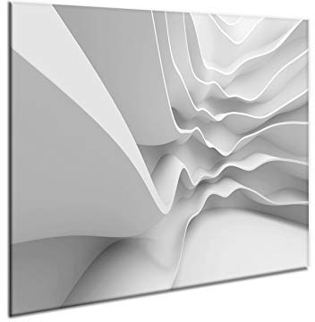 Glas Splashback, 60 x 52 cm | Die Sicherheit-Küchen-splash-back Guard | 10645 weiß von semUp