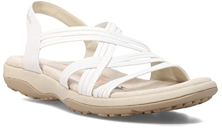 Skechers Reggae Slim Simply Stretch sandaler för kvinnor, Vitt, 39 EU