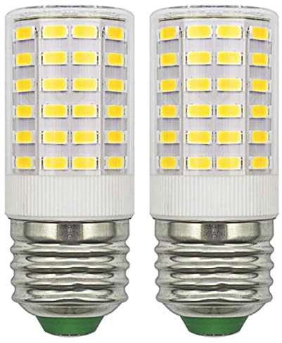 ZHENMING Refrigerator Light Bulb 7W LED E26 100 watt Equivalent E26 Edison Bulb Cool White 6500K Super Bright No Strobe Corn Lamp Non-Dimmable E26 Medium Base, Pack of 2