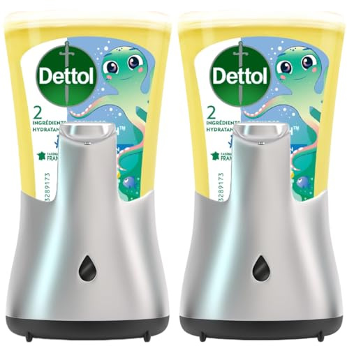 Dettol Kit Distributeur Automatique Classic et Gel Lavant Mains Citron, Le Lot de 2