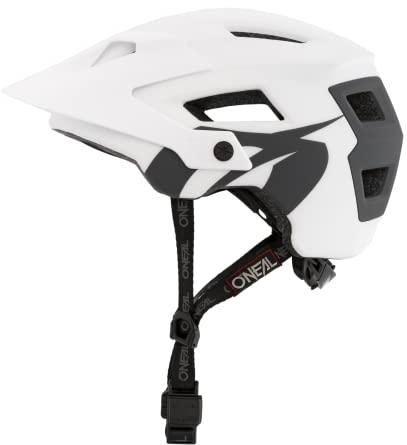 O'NEAL | Mountainbike-Helm | Enduro All-Mountain | Belüftungsöffnungen zur Kühlung, Polster waschbar, Robustes ABS | Helmet Defender Solid | Erwachsene | Weiß Grau | Größe L XL