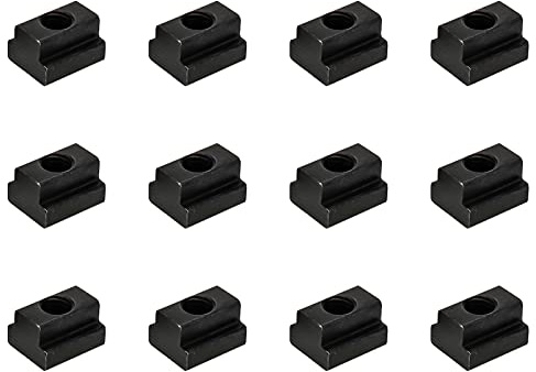 Tsnamay M10 T-Slot Nut,Black Oxide Finish,Grade 8.8,3/8 Threads,Slot Width 12mm,Slot Depth 7mm,Total Depth 14mm,Pack of 12