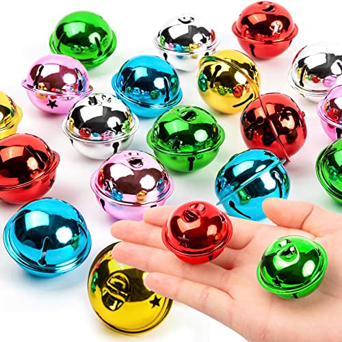Weihnachtsglocken zum Basteln, 18 Stück Stern-Metallglocken, 4,1 cm, große Glocken zum Basteln, Weihnachten, Festival, Heimdekoration