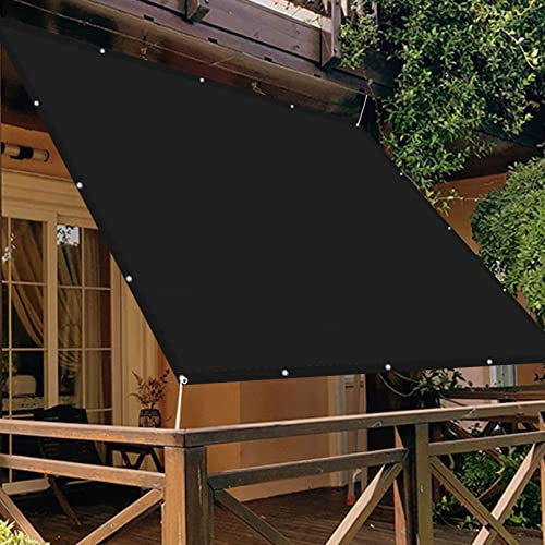 SunSail Wasserdicht Rechteckig 2 x 3.5 m Sonnenschutz Netz Camping Schatten Reißfest Wetterfest für Patio Hinterhof Rasengarten, Schwarz