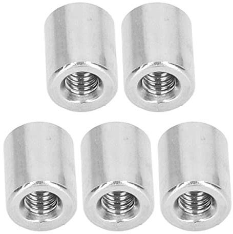 Jenngaoo M4 x 0.7 Coupling Nut 10mm Threaded Rod Connector, 304 Stainless Steel Sleeve Stud Nut for Mechanical Equipment Pipe Repairs, 50 Pack
