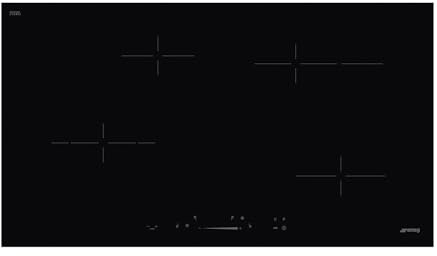 Electric ceramic hob with 4 heating zones from Smeg Universal - SE494EMTD