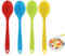 4 Pezzi Cucchiaio Silicone Cucina Colorato, Cucchiaio in Silicone da Cucina, Antiaderente Mestoli Cucina Silicone, Mestoli in Silicone da Cucina per la Cottura, il Mescolamento, la Miscelazione