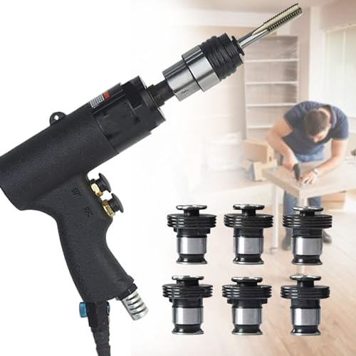 SACLMD Maschiatrice pneumatica Portatile,Set di Trapani ad Aria compressa,Pistola di maschiatura ad Aria,maschiatrice Manuale pneumatica,per alesare,fresare,perforare