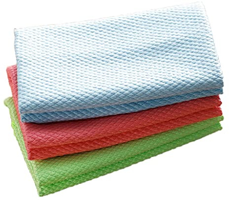 LEVINE cleaning cloth,Reusable Cleaning Cloths, Trace-free Fish Scale Cleaning Cloths,Suitable For Kitchen/bathroom/car,Reusable Microfiber Cloth (Color:3pcs,Size:30x40cm)