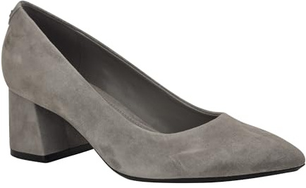Calvin Klein Women's Lenott Pump, Grey Suede 030, 8