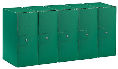 Esselte C35 EUROBOX 25 x 35 cm, rygg 15 cm, grön, 5-pack, 390335180