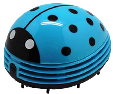 MagiDeal Aspirateur de Bureau Mignon, balayeuse de poussière de Table sans Fil en Forme de Coccinelle, collecteur de poussière de Table pour la Maison et Le, Bleu