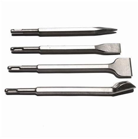 Juego de 4 cinceles de vástago cuadrado para decoración del hogar, hormigón, ladrillo, pared, azulejos, perforación