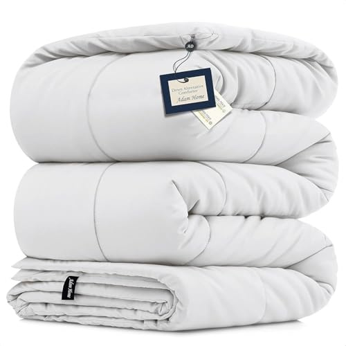 Adam Home Single Duvet 13.5 Tog All Season Comforter, Lightweight Skin Friendly Quilt, Down Alternative Ultra-Soft Plush Breathable Duvet Single