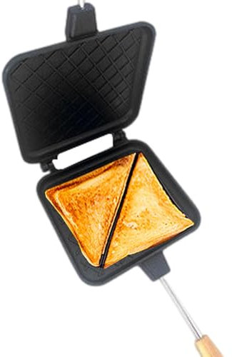 Sandwichera para el desayuno, sandwichera para camping, sándwiches para desayuno, sartén para queso a la parrilla con mango extraíble, sandwichera para queso a la parrilla y sándwiches tostados