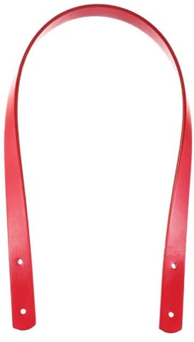 GreatRise 4 maniglie in pelle PU, cinghie da tasca rimovibili, con 16 rivetti, tracolla da 60 cm, manico sottile da donna, colore rosso