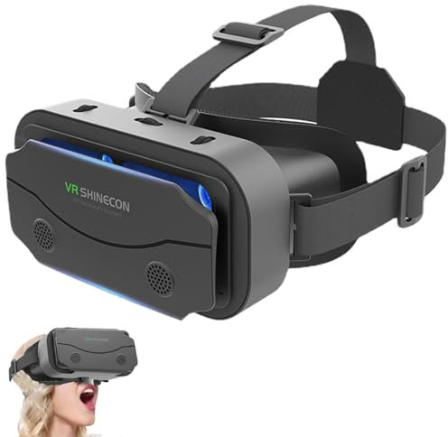 Occhiali VR - Cuffie VR | Fasce regolabili - di gioco con smartphone VR ad alta risoluzione per, giochi, TV