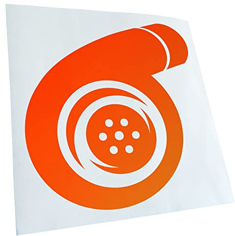 Kiwistar - Autoaufkleber - Neonorange - 10x10cm Turbolader Aufkleber für Auto, Laptop, Fahrrad, LKW, Motorrad Mehrfarbig JDM Decal Racing