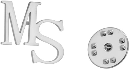 TEAMMER Personalisierte 20mm individuelle Namensbrosche Personalisierte Anstecknadeln aus Edelstahl mit Anfangsbuchstaben Namensschildbrosche Trendiger Schmuck