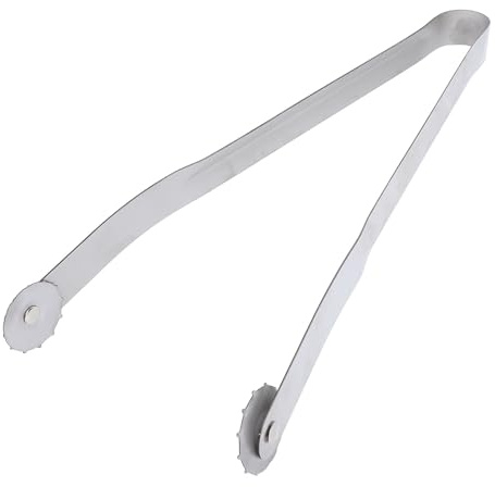 BBQ Sausage Grill Tongs, 38cm Stainless Steel Long Handle Beef Slicing Tongs for Cutting Food Tweezers for Cooking BBQ Baking