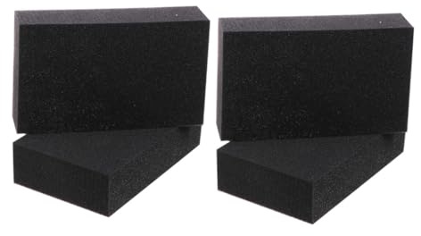 GRIRIW Paquete de 4 Esponjas Negras para Lavado de Autos, Limpieza sin Dejar Pelusa, Herramienta Adecuado para Cuidado Exterior de Coche