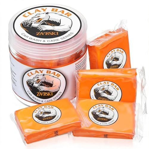 Zavrski Reinigungsknete Auto Car Clay Bar 4PCS 100g Reinigungsmasse Lackreinigungsknete zur Lackpflege und Felgenreinigung