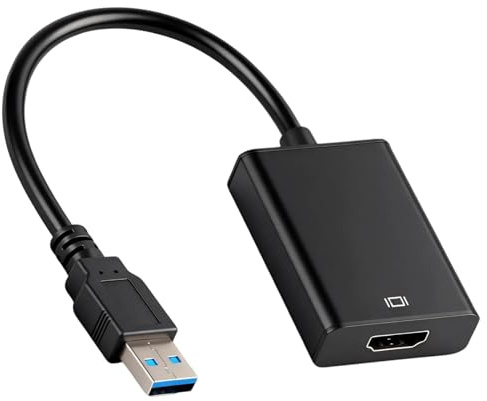 Diconu USB to HDMI Adapter, HDMI to USB, 1080P@60Hz Video Audio Converter, USB 3.0/2.0 to HDMI for Multiple Monitors, Mirror & Extend Display, Driver Required, Compatible with Windows 11/10/8/7 Only