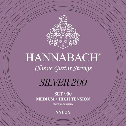 Hannabach Klassikgitarrsträngar Serie 900 medium-high tension Silver 200 - Set - 900MHT