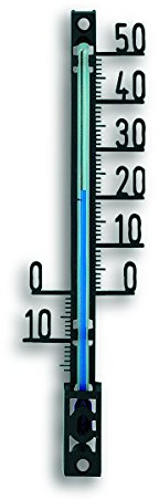 dostmann 12600001 - Termómetro para colgar con cinturón climático para exteriores, color negro