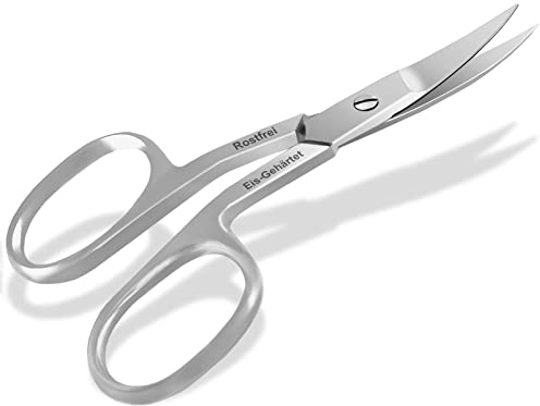 Ciseaux à ongles ergonomiques en acier inoxydable avec lame tranchante pour le soin des ongles des mains et des pieds pour femmes et hommes 9,5 cm