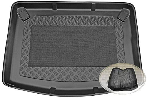 ZentimeX Z3012055 Antirutsch Kofferraumwanne fahrzeugspezifisch + Klett-Organizer (Laderaumwanne, Kofferraummatte)