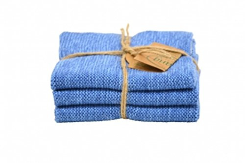 Solwang Putzlappen 02021 im 3er Set Organisch Blau Blue Melange
