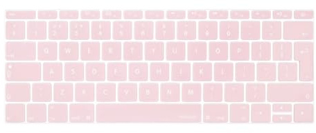 MOSISO Tastaturabdeckung Kompatibel mit MacBook, Wasserdicht Staubdicht | Silikon Tastaturschutz für Mac Pro 13 Zoll 2017 & 2016 Freisetzung A1708 ohne Touch Bar, 12 Zoll A1534, EU Layout, Rosenquarz