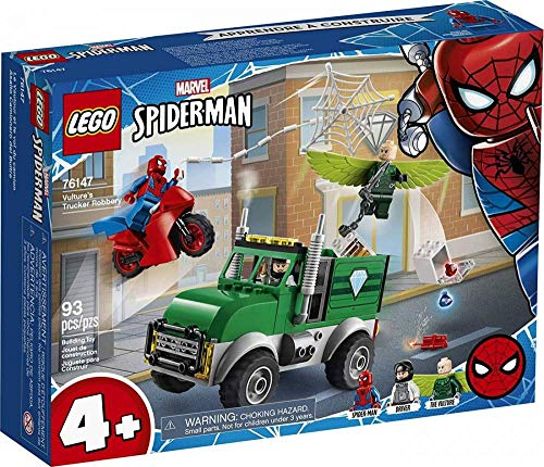 LEGO Marvel Spider-Man Vulture's Trucker Robbery 76147 Playset with Buildable Bank Truck Toy and Superhero Minifigures, New 2020 (93 Pieces)
