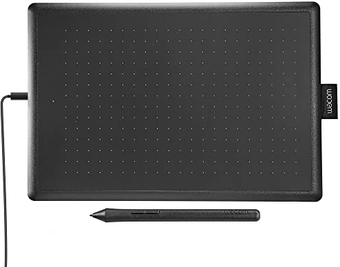 Wacom Una Tableta de Dibujo para Windows PC, Mac y certificada, Funciona con Chromebook, Mediano Negro y Rojo CTL672K1A